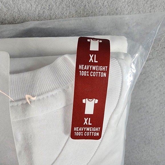 Stafford Premium Crew Neck Shirt Mens XL White 4 Pack Heavyweight Cotton Tee - Picture 7 of 9
